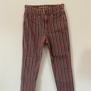 American Eagle High Waisted Striped Jean